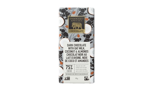 Dark Chocolate with Oat Milk, Coconut & Almonds- Code#: DE1217