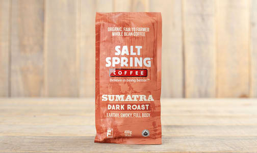 Organic Sumatra Dark Roast Coffee, Whole Bean- Code#: DR020