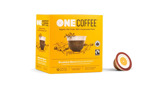 Organic 99% Biodegradable Breakfast Blend Coffee Cups- Code#: DR1400