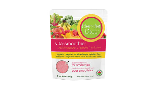 Organic Superfood Pucks Vita-Smoothie - Peach Raspberry Banana (Frozen)- Code#: DR2505