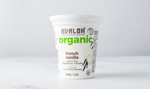 Organic French Vanilla Yogurt - 2.6% MF- Code#: DY068