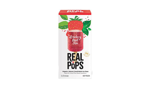 Organic Strawberry Basil Pops (Frozen)- Code#: FD0065