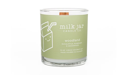 Woodland Essential Oil Candle - Eucalyptus, Rosemary and Cedar Wood- Code#: HH0979