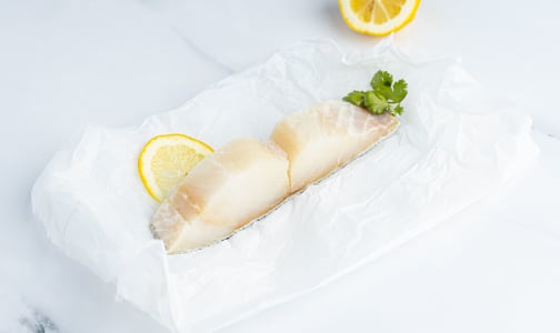 Organic Ocean Wild Ling Cod, Skin-on, Portion (Frozen)- Code#: MP0229