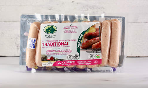 Organic Traditional Breakfast Sausages- Code#: MP0819