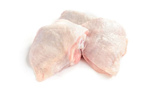 Organic Chicken Thigh, Bone In Skin On (Frozen)- Code#: MP1386