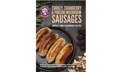 Turkey Porcini Mushroom Sausage (Frozen)- Code#: MP1561