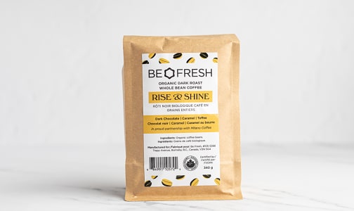 Organic Rise and Shine - Dark Roast, Whole Bean- Code#: PL0174