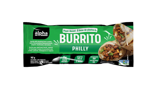Plant-Based Burrito Philly-Style (Frozen)- Code#: PM1458