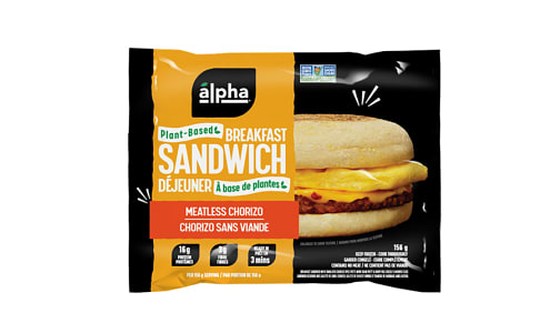 Plant-Based Breakfast Sandwich - Meatless Chorizo, Plant-Based Egg & Cheeze (Frozen)- Code#: PM1459