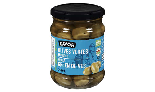 Organic Green Whole Olives- Code#: SA1478