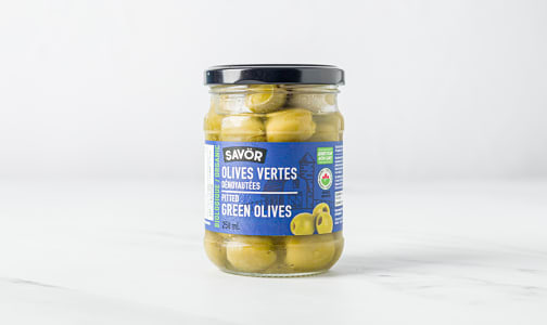 Organic Green Pitted Olives- Code#: SA1479