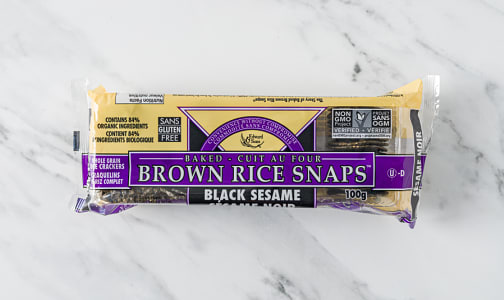 Brown Rice Snaps - Black Sesame- Code#: SN0021
