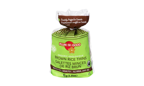 Organic Brown Rice Thins Unsalted- Code#: SN0181