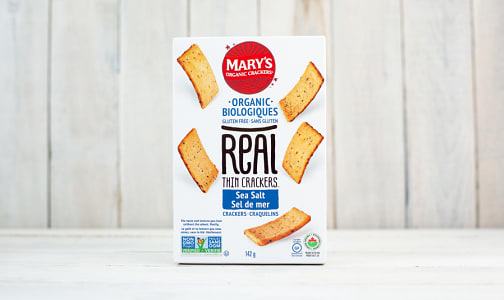 Organic REAL Thin Crackers, Sea Salt- Code#: SN1417