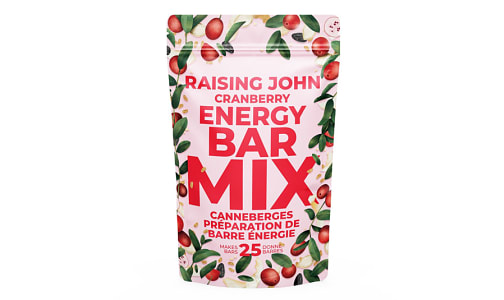 Organic Cranberry Energy Bar Mix- Code#: SN1423