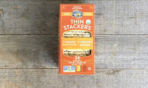 Organic Thin Stackers - 5 Grain : Brown Rice, Popcorn, Quinoa, Millet, Flaxseed- Code#: SN1567