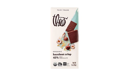 Organic Chocolate Bar - 45% Hazelnut Crisp- Code#: SN2545