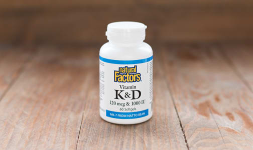 Vitamin K & D 120 mcg & 1000 IU- Code#: VT1096