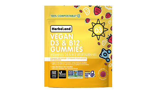 Gummies For Adults Vegan D3 & B12 Refill- Code#: VT2220