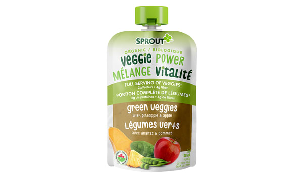 Organic Veggie Power Green Veggies with Pineapple & Apple