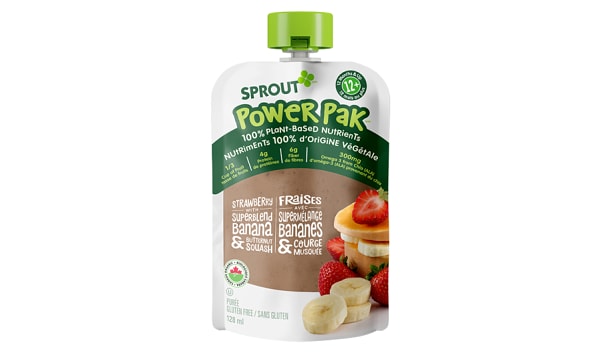 Organic Power Pak Strawberry with Superblend, Banana & Butternut Squash
