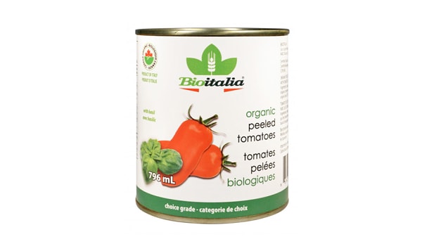 Organic Peeled Tomatoes with Basil