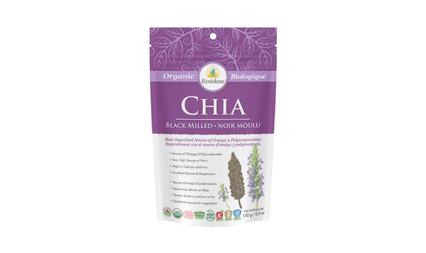 Organic Black Chia Seeds - Cold Milled