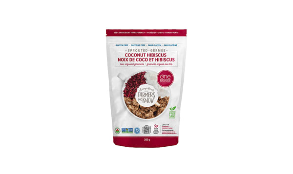 Organic Gluten Free Sprouted Coconut Hibiscus Tea-Infused Granola