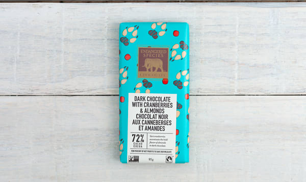Dark Chocolate with Cranberries and Almonds 72% Cocoa