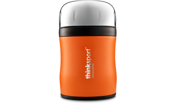 Insulated Food Container With Spork - Orange