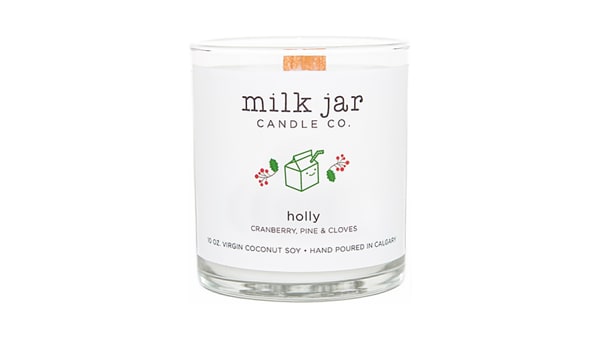 Holly Candle