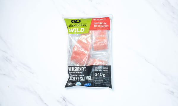 Wild Sockeye Salmon Portions - Skin On (Frozen)