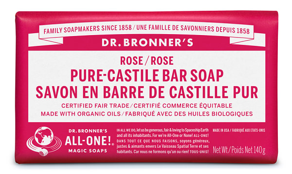 Pure-Castile Bar Soap - Rose