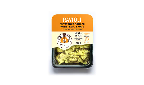 Butternut Squash Ravioli with Pesto - Heat & Serve