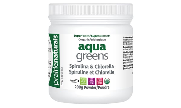 Organic Aqua Greens - Spirulina & Chlorella Powder