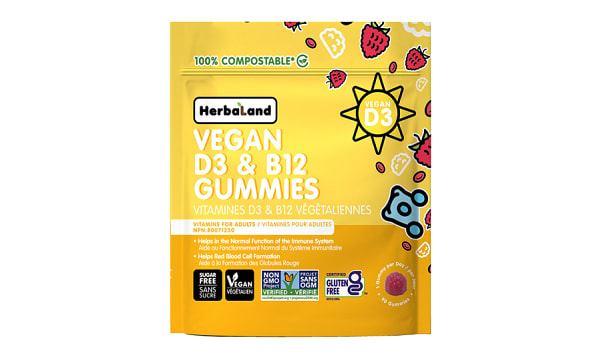 Gummies For Adults Vegan D3 & B12 Refill